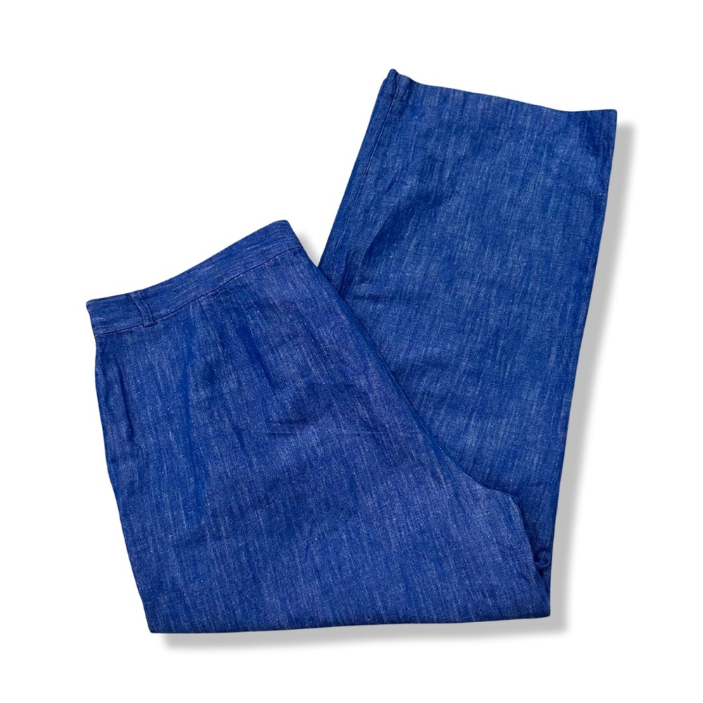 M&S Collection Women’s Plus Size Flax Linen Cotton Pants - Picture 2 of 6